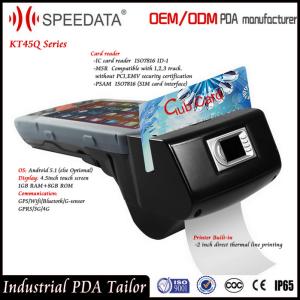 Wholesale Mobile Android Barcode Scanner Device , Fingerprint Handheld Barcode Printer from china suppliers