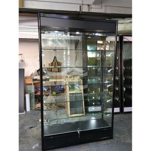 China Lockable 8mm Tempered Glass Display Showcase Cabinet 120cm Long on sale