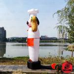 Giant Food Big inflatable Chef Air Dancer Inflatable Air Waving Hand Puppet