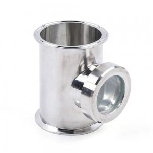 Wholesale Aohoy stainless steel triclamp section union sight glass reflux tee with borosilicate glass from china suppliers