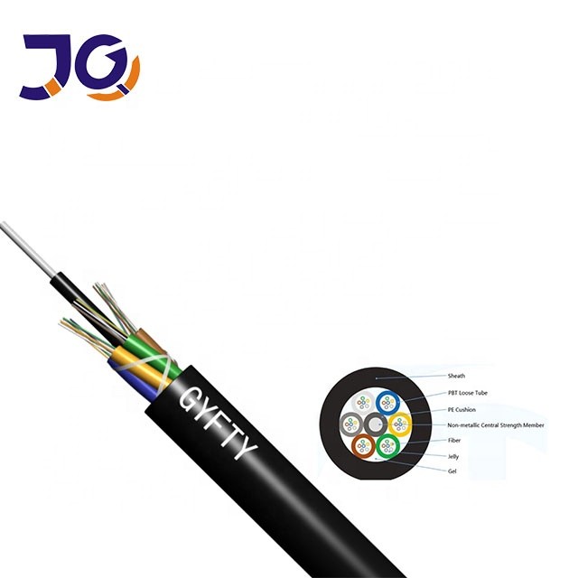 GYFTY Outdoor Aerial 24 48 Core Fiber Optic Cable With FRP Strength Member