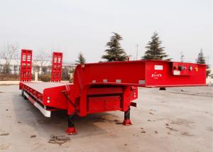 China CIMC 60 t hydraulic low bed trailer excavator transport semi trailer dimension of 16m 3 axles on sale