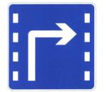 Rectangle Single Lane Driving Direction Sign Blue Color Traffic Sign Sheet