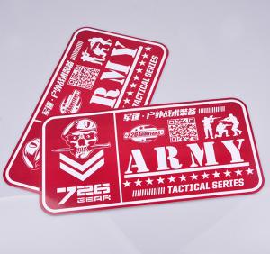 Wholesale Private one color printed red outdoor UV resistant army tactical series advertising decal sticker from china suppliers