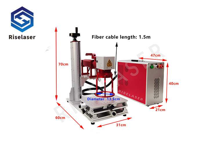 Workpiece Part 1060nm 30w Fiber Laser Marking Machine Movable Scanning Head