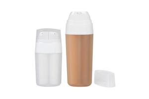 China PP Airless Pump Bottles Dual Chamber  15ML and 30ML Cosmetic airless bottle on sale