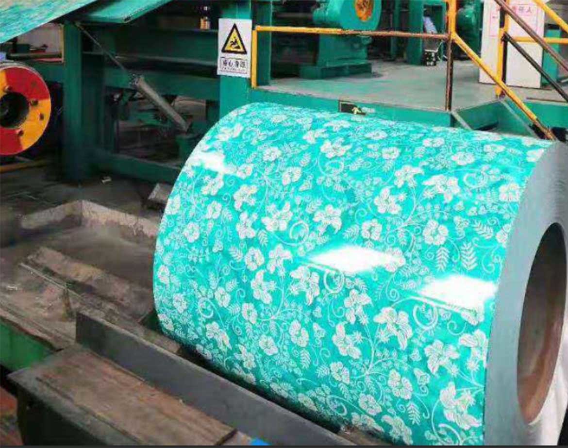 Printed Flower Pattern Prepainted Galvanized Steel Coil