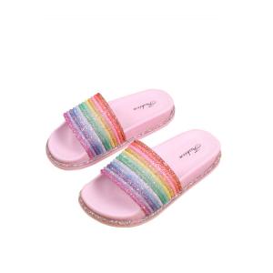 Wholesale Eco Friendly Bling Jelly Open Toe Summer Slippers PVC Sole Any Color Available from china suppliers