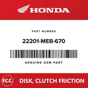 Wholesale Genuine FCC Motorcycle Clutch Friction Plate Drive For Honda CRF450R, 22201-MEB-670 from china suppliers