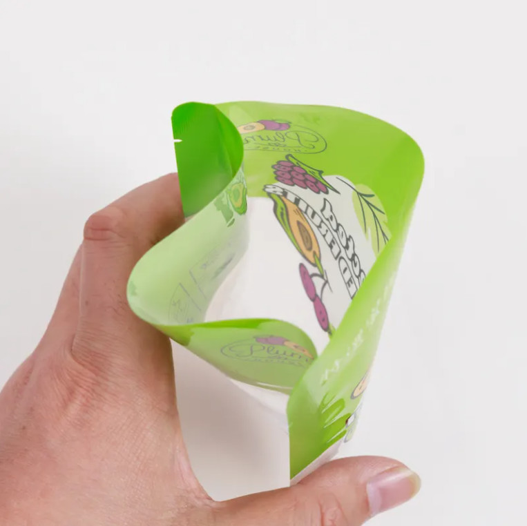 Custom Printed Food Packaging Bag Small Size Three Side Seal Bag With Window