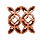 Red Perforated Terracotta Fire Bricks Traditional Style Chinese Window