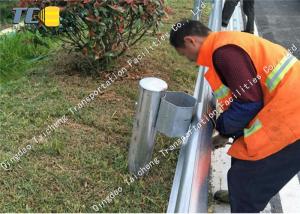 Wholesale ISO9001 RMS Approved Safety Barriers , Wave Metal Highway Barriers On Roads from china suppliers