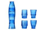 Cobalt Blue Colored Whisky Glasses , BPA Free Holiday Drinking Glasses Fish