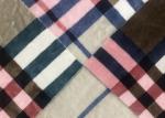 Coral Fleece Soft Blanket Fabric Checked / 530GSM Synthetic Blanket Material