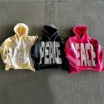 Mens Acid Wash Oversized Hoodie Sweatshirt Embroidered Patch Work Distressed