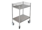 Durable Stainless Steel Two Shelf Instrument Trolley One Year Warranty