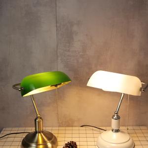 Wholesale American Retro Bank table lamp High quality luxury villa Green table lamp(WH-MTB-57) from china suppliers
