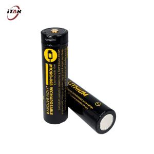 Wholesale USB C Li Ion Rechargeable Batteries 18650 3.7V 2600mAh For Torches from china suppliers