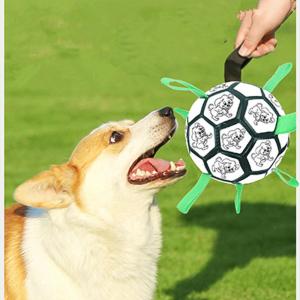Wholesale Multifunctional Outdoor Interactive Soccer Ball Toy For Dog Nibbling Training Rope from china suppliers