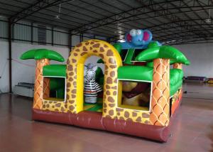 Wholesale Savanna Slide Inflatable Bounce House , Amusement Park Inflatable Bouncy Castle from china suppliers