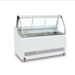 Trapezoidal Duck Neck Cabinet White Glass Display Cabinet Meat Cabinet