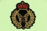 High Class Gold Silver Metallic Crown Patch With Rhinestone On Velveteen For