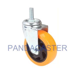 Wholesale Orange Polyurethane Screw Stem Casters , Swivel Caster Wheels from china suppliers