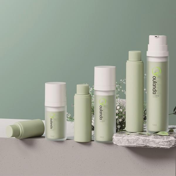 Airless Bottle Body Lotion PET 50ml Airless Pump Bottles Set Plastic Recyclable