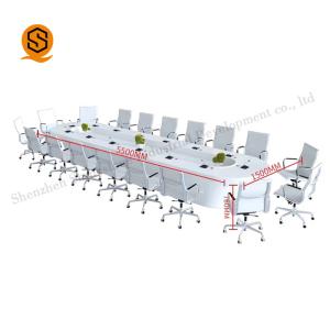 Wholesale 3m 3.5m 4m White Meeting Room Table Oval Shape Conference Table from china suppliers