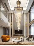 Luxury crystal chandelier for staircase spiral design modern crystal lamp(WH-NC
