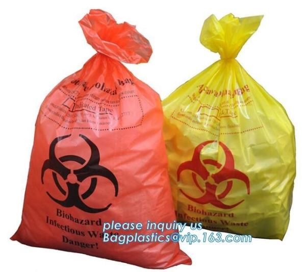disposable autoclave sterilization biohazard bags, Heavy duty safety plastic