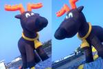 Oxford Cloth Inflatable David 'S Deer Tree Lovely Brown Deer Double Stitch