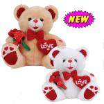 12inch Valentines Day Teddy Bear With Flower And Heart Stuffed Push Toys For