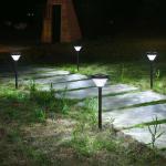 Aluminum Yard Lawn Spike Solar Garden Light Global Sunrise Lights Solar Lawn