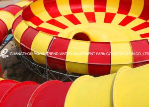 Wholesale 16m Space Bowl Water Slide Red / Yellow Aqua Park Construction from china suppliers