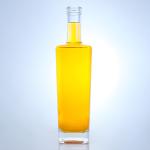 750ml Custom Shape Glass Spirits Bottle for Brandy Vodka Whisky Cork Top in