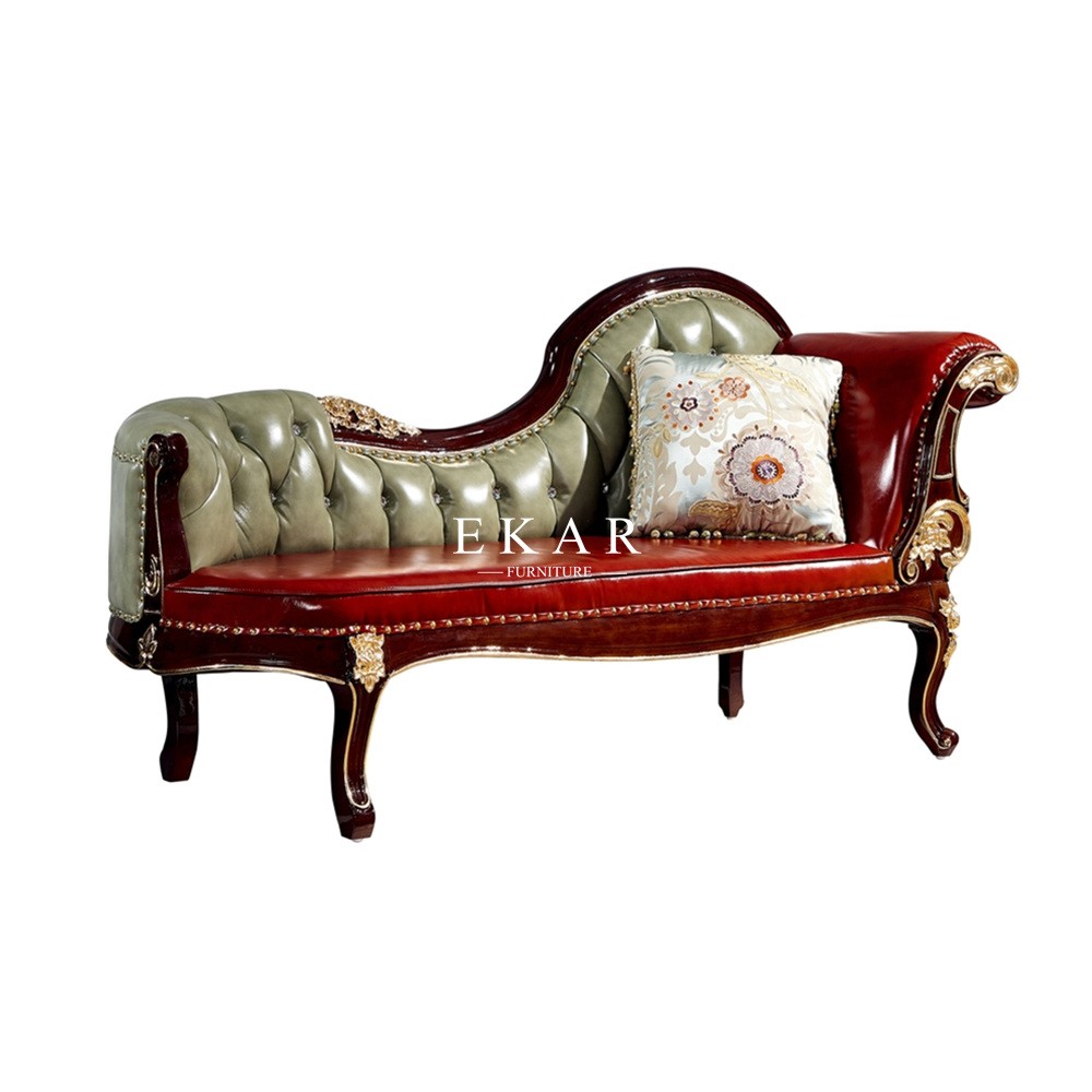 Leather Classic Italian Design Luxury Chaise Lounge