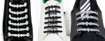 Curly Elastic Silicone Shoe Laces , Flat V - Tie Silicone No Tie Laces