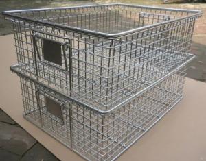 China 316 Stainless Steel Wire Mesh Basket Rectangle Shape ISO9001 Certificate on sale