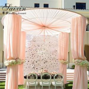 Wholesale Wedding Event Party Decoration Adjustable Round Pipe Curtain Drape Stage Wedding Backdrop Support from china suppliers
