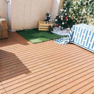 Wholesale Commercial Wood Deck Tiles Rotproof Outdoor Wood Planks Interlocking from china suppliers