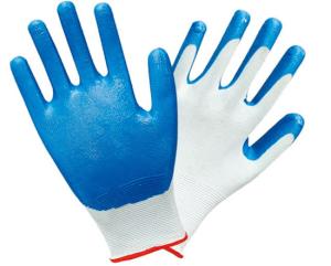 Wholesale Blue Nitrile Coated Nylon Gloves from china suppliers