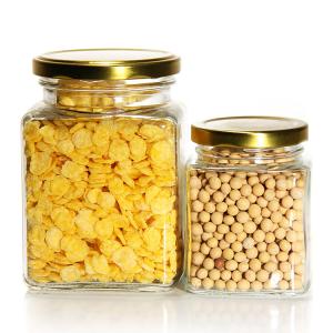 Wholesale Top Grade Square 180 Ml 280 Ml 380 Ml 500 Ml 730 Ml Glass Storage Jar With Tin Plate Lid from china suppliers