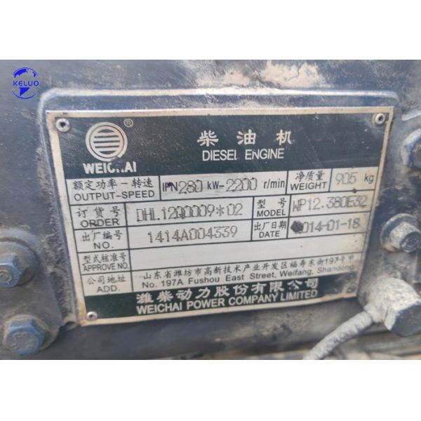 Shacman Truck Parts 6-Cylinder Second-Hand Motor Weichai Wp12.380e32 Used Engine Assembly