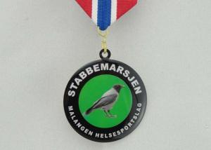 Wholesale Round Reward Custom Medal Awards With Ribbon , Brass Offset Printing from china suppliers
