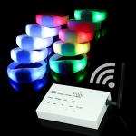 Remote Controlled Flashing LED Silicone Bracelets For Concert,Carnivals,