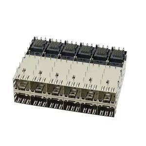 Wholesale 1761327-2 SFP Cage Connector 2x6 Port 20 X 12 Position 16 GB/S Through Hole Press-Fit from china suppliers