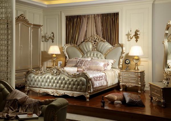 Luxury classic Bedroom furniture Villa interior design of King bed by Craft wood