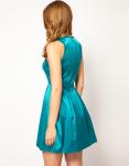 Green Satin Midi Evening Dresses , Sleeveless Mid-thigh For Party