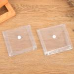 Clear Pvc Plastic Bag With Snap Button Gift Little Pouch Standing Cosmetic